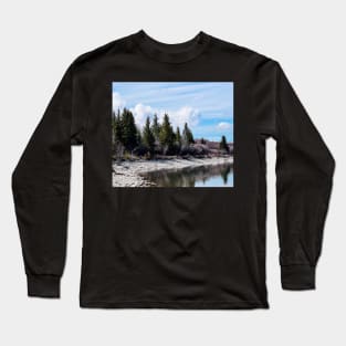 Shoreline picture in a vintage style. Long Sleeve T-Shirt